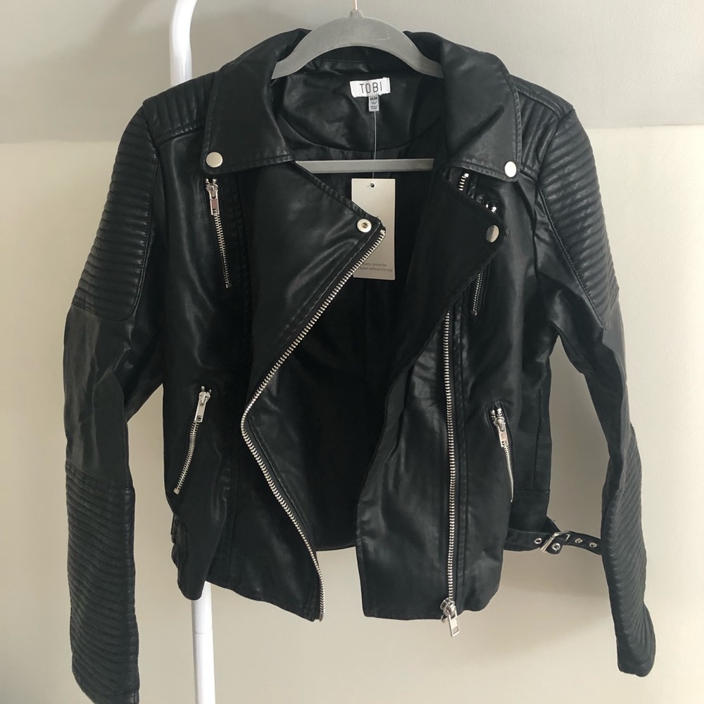 Tobi faux leather jacket
